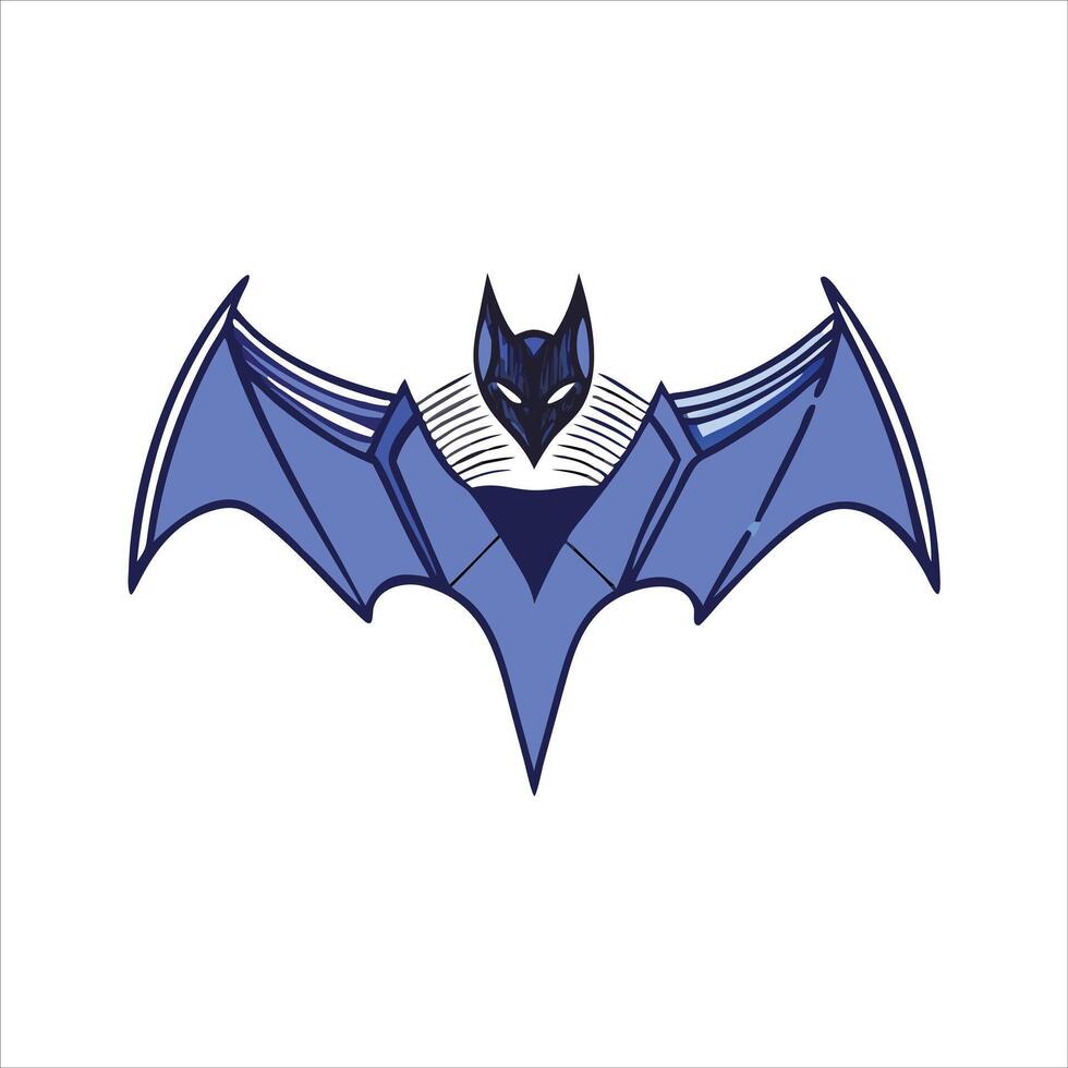 Flat bat object icon modern design concept isolated vector