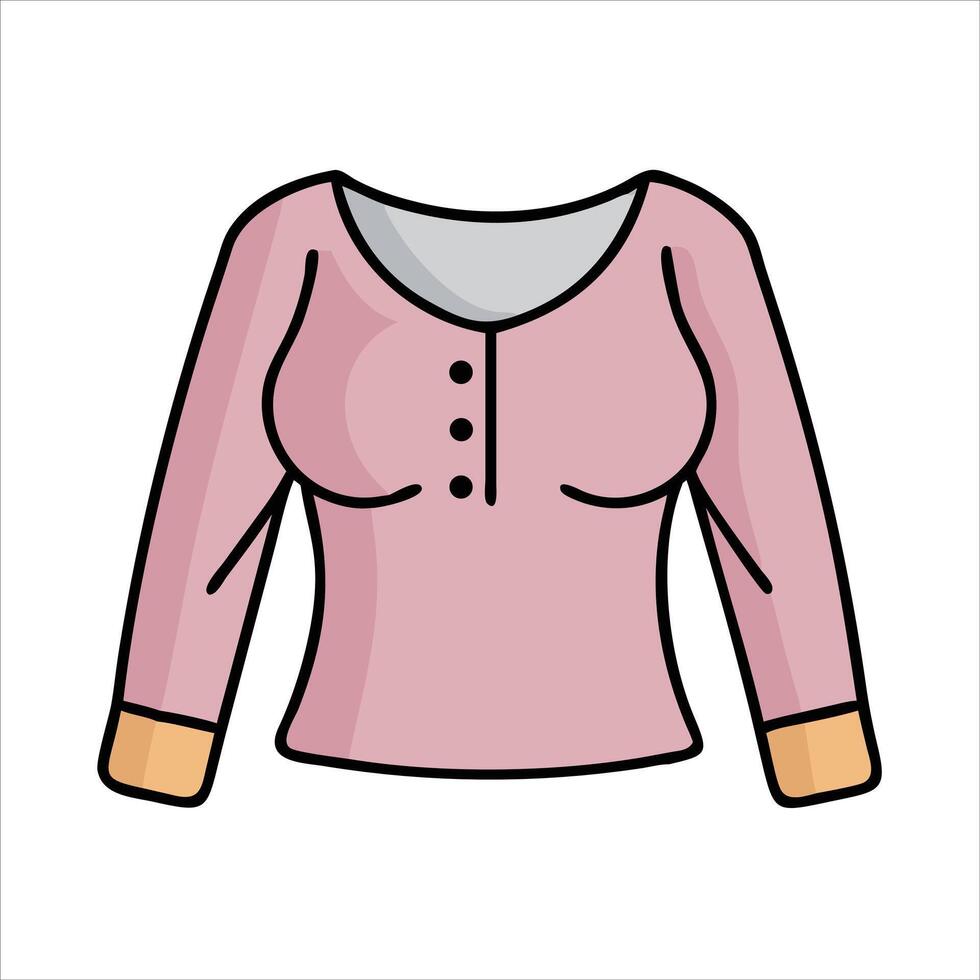 Flat blouse object icon modern design concept isolated vector