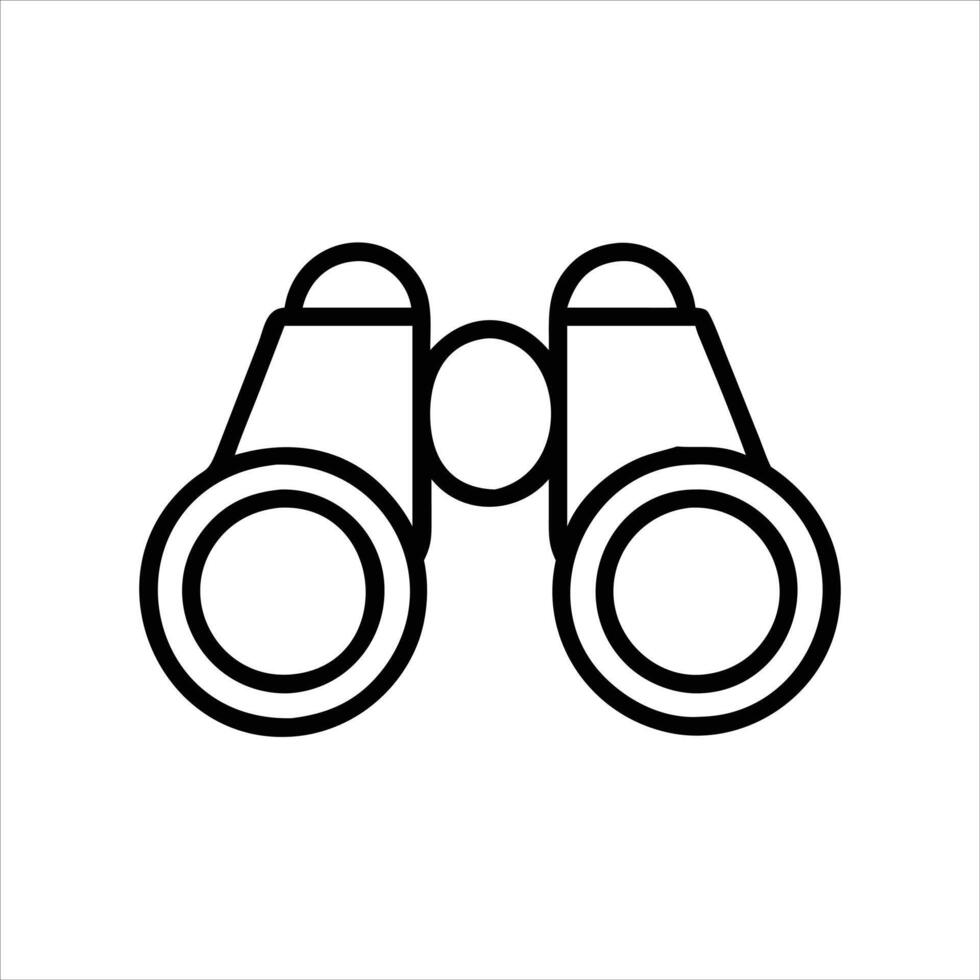Opera glass icon modern art design black and white with bold outline vector