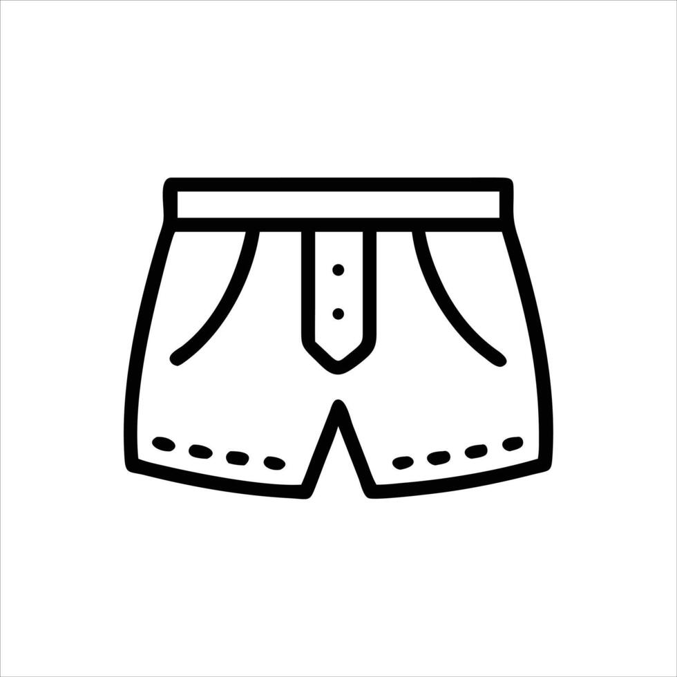 Underwear icon modern art design black and white with bold outline vector