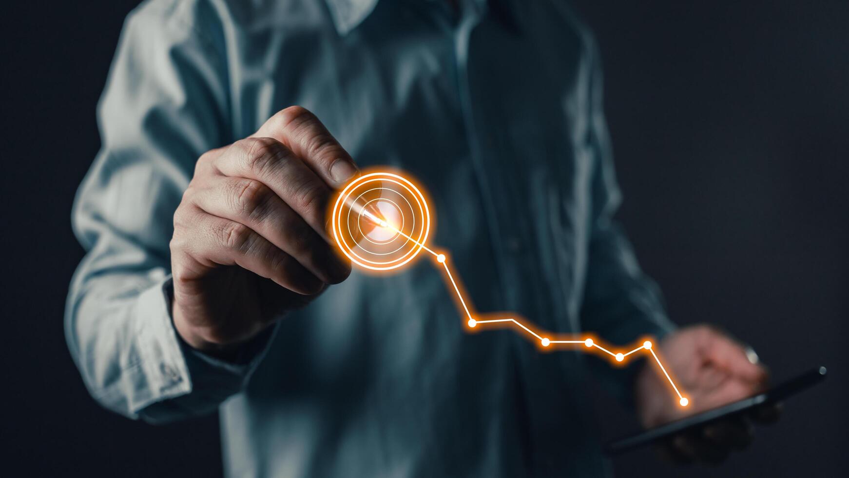 Driving success through focus and precision, this concept represents targeting growth and achieving business goals using technology and innovation as key enablers in a competitive environment. photo