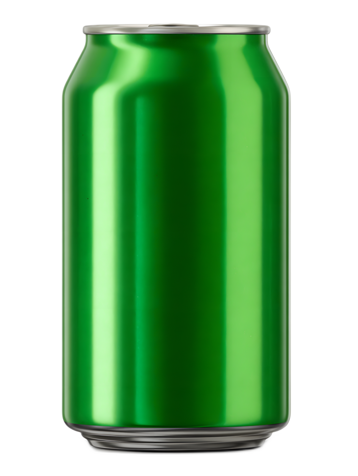 A vibrant green aluminum can containing a carbonated chilled soft drink or tonic water ready to quench thirst and provide a refreshing boost png