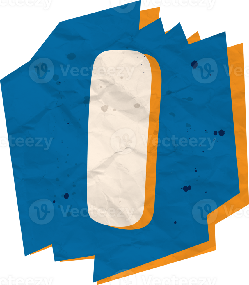 Letter i, Ransom Paper Texture Cutout Alphabet png