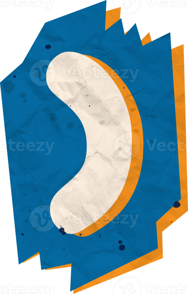 Parenthesis close, Ransom Paper Texture Cutout Alphabet png