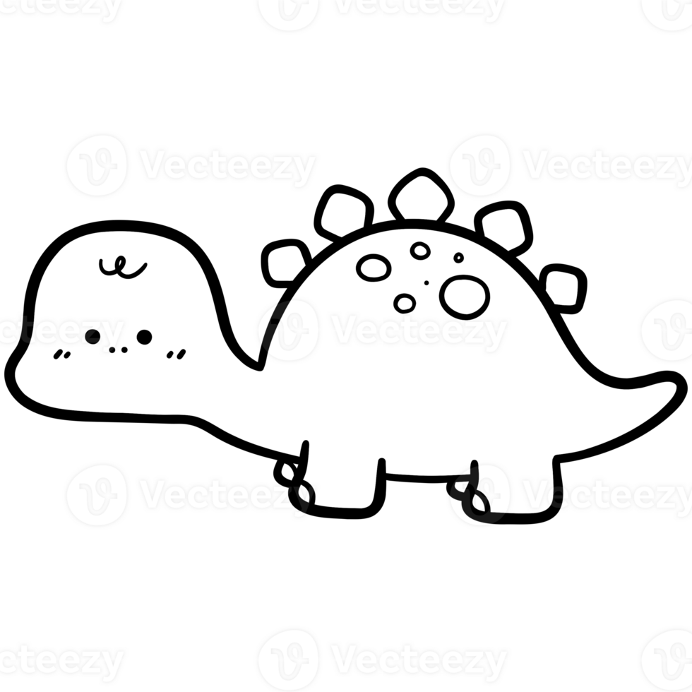 Baby Stegosaurus doodle png