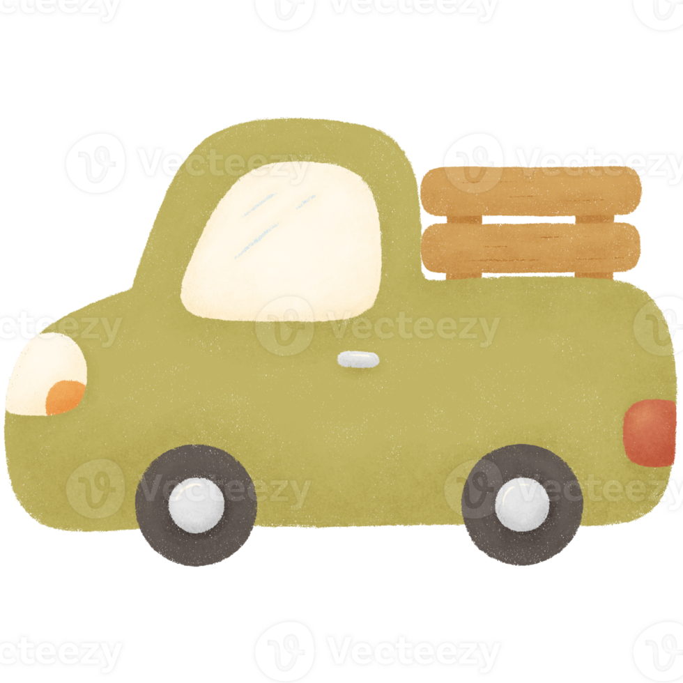 Green mini truck png