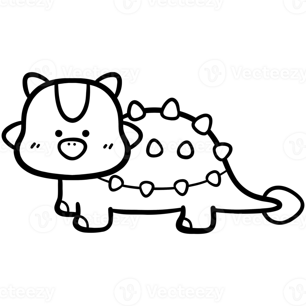 Baby Ankhlosaurus doodle png