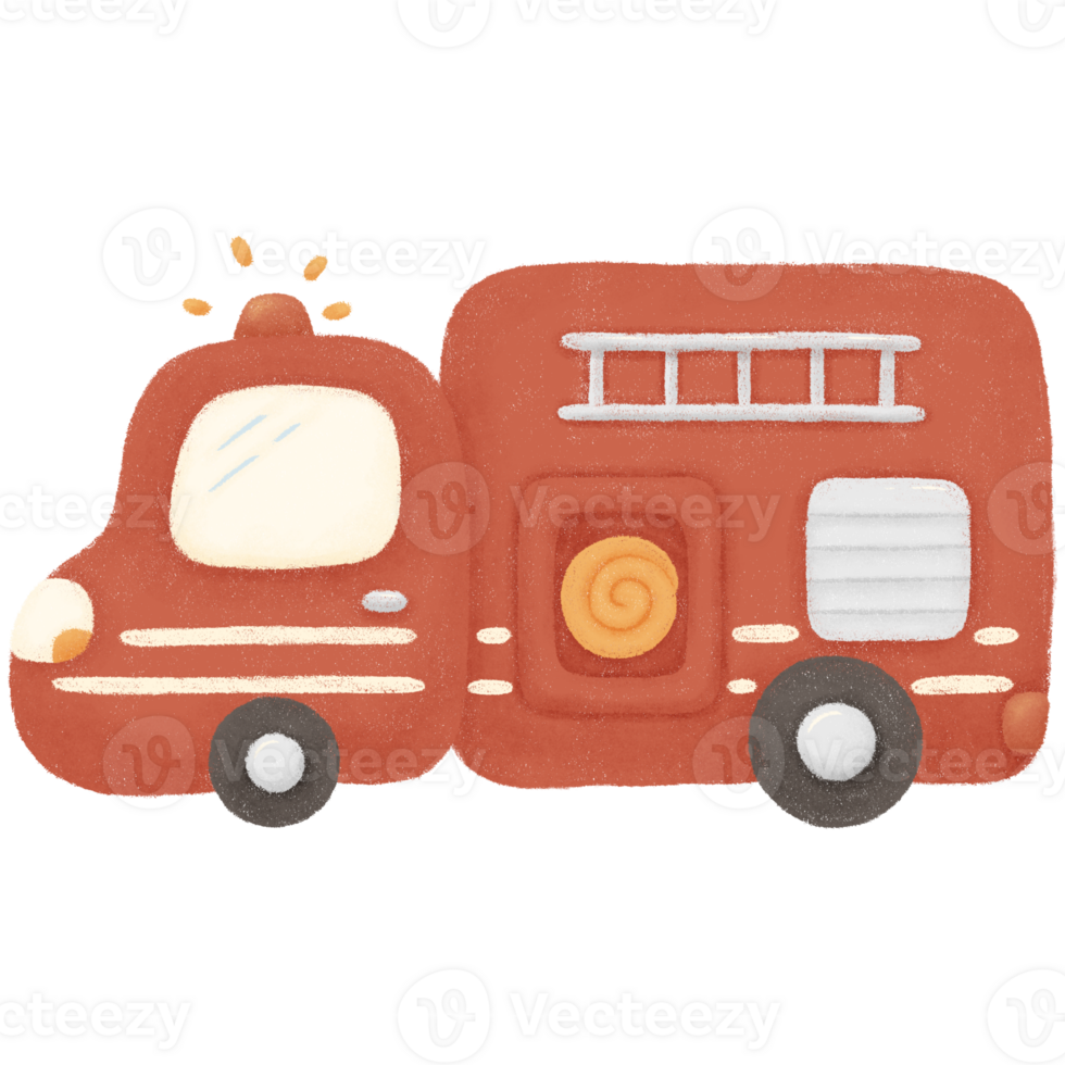 Red fire truck png