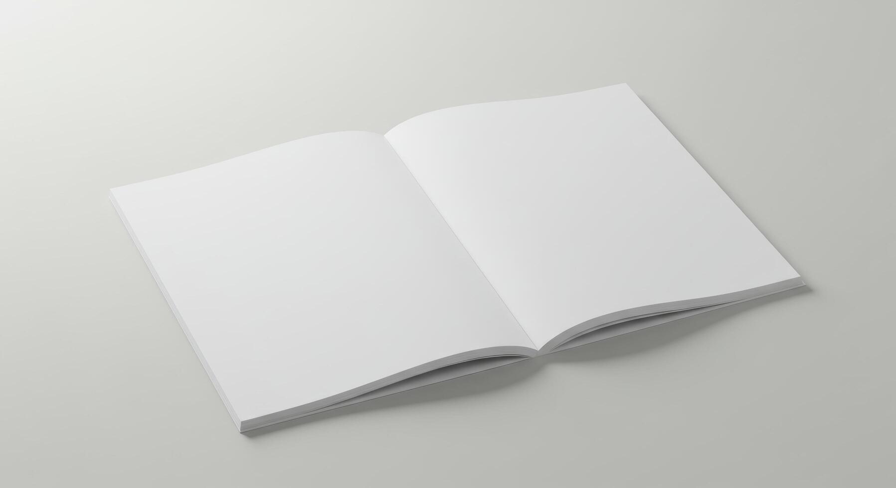 Open Magazine Mockup With Minimal Layout photo