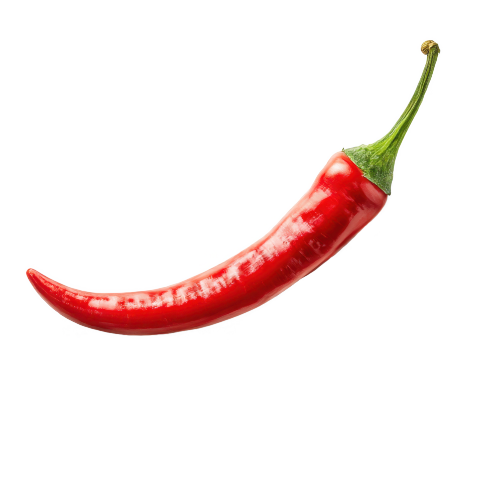Isolated red chili pepper close up spicy food ingredient cooking spice hot on transparent background png