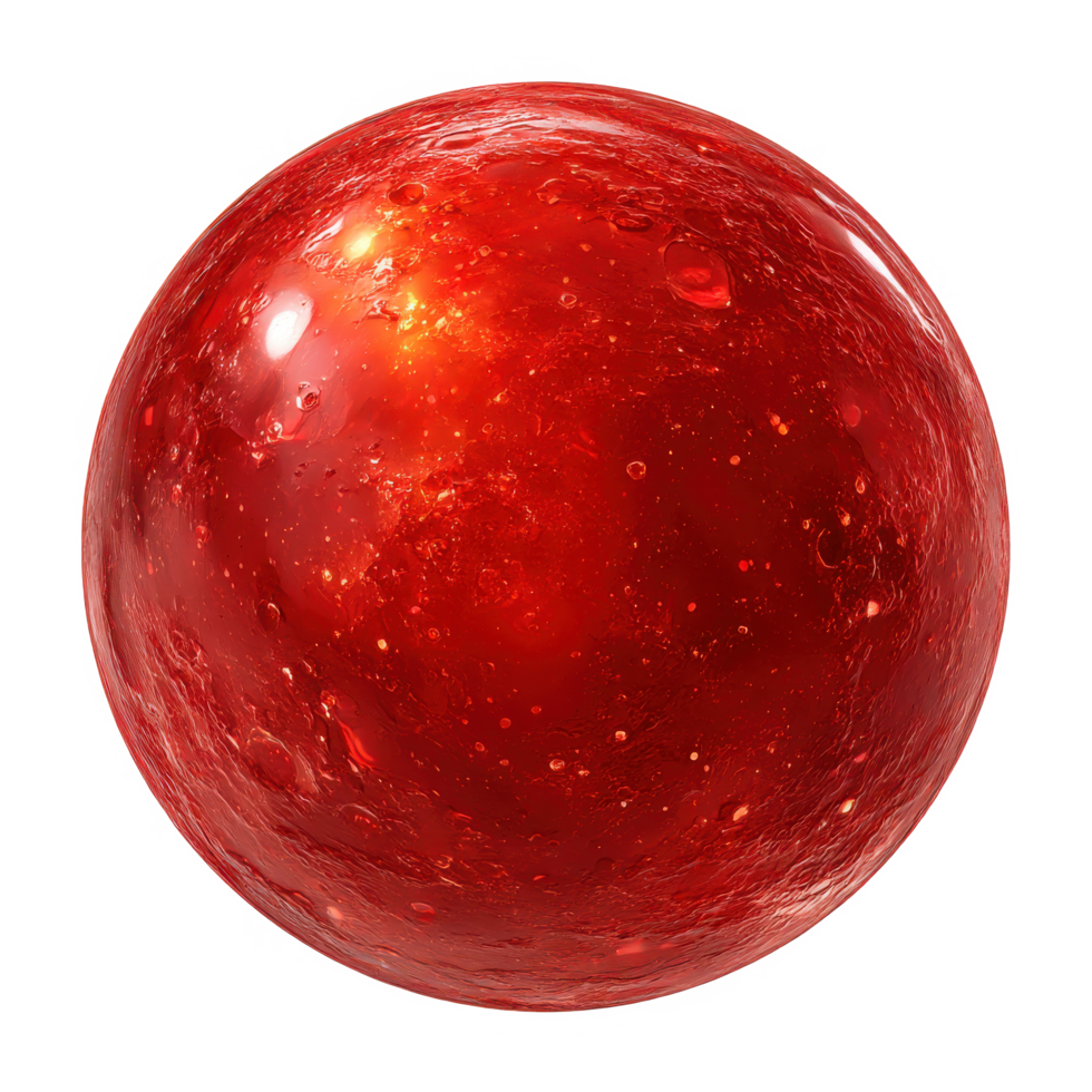 Red planet surface texture space exploration astronomical body sphere on transparent background png