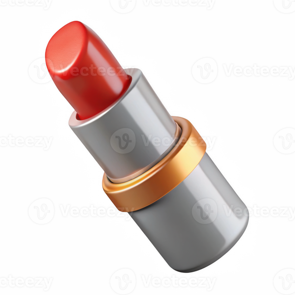 Red lipstick tube isolated on transparent background png