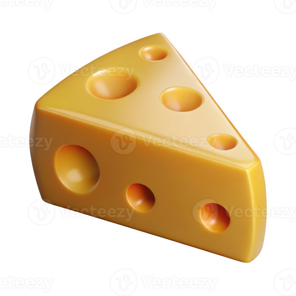 A wedge of Swiss cheese piece png