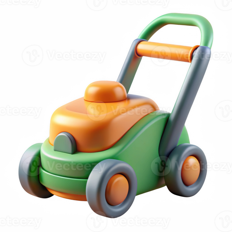 Cartoon lawnmower illustration isolated on transparent background png