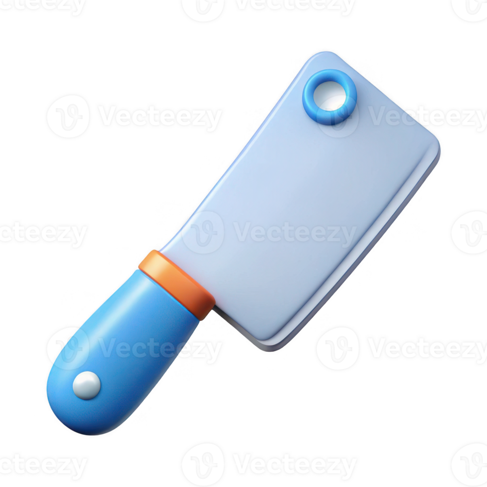 Cartoon cleaver knife icon isolated on transparent background png