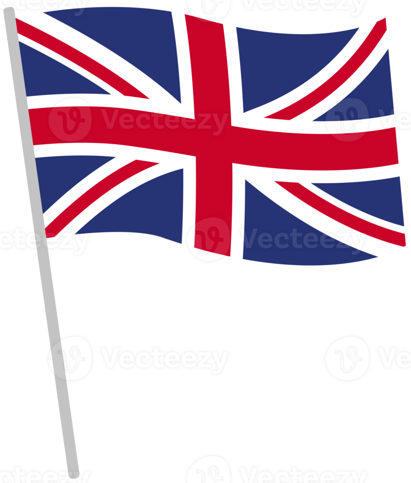 Waving UK flag transparent png