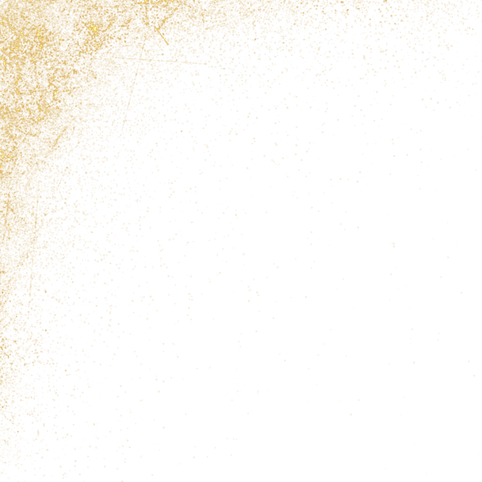 Golden glitter corner png