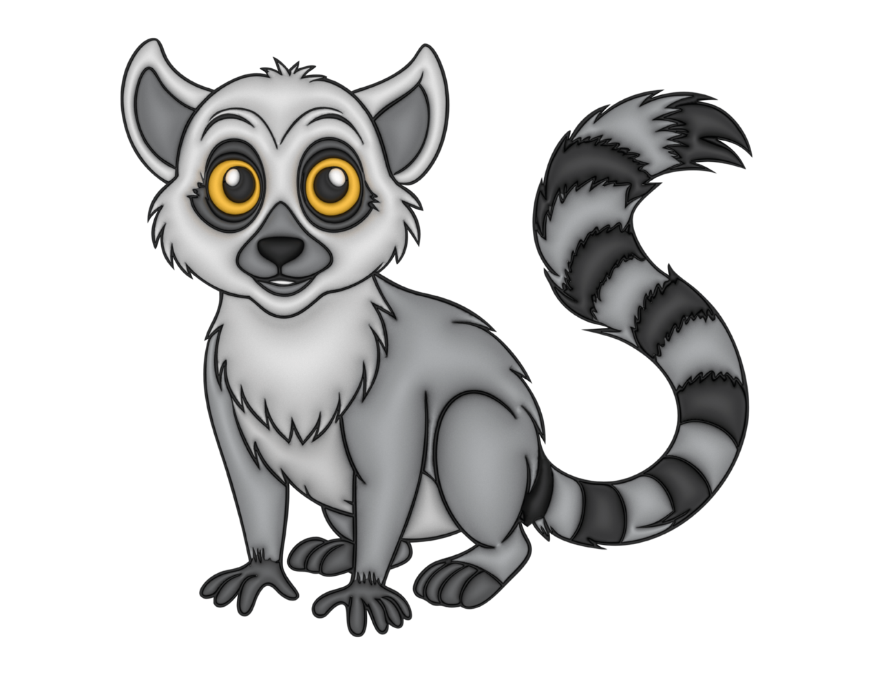 A cartoon lemur png