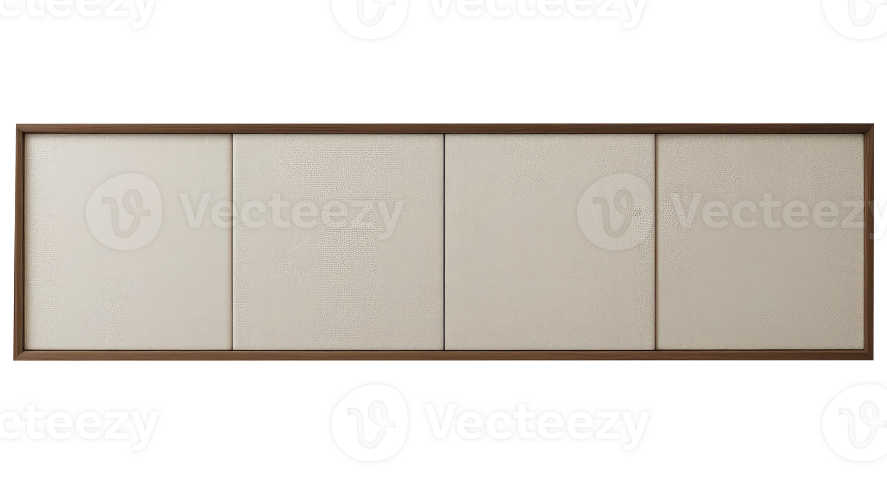 High Resolution Wooden Sideboard Cut Out, 3D Render for Home Decor. png