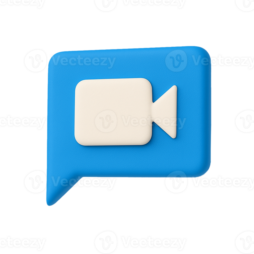 A blue speech bubble with a camera icon png