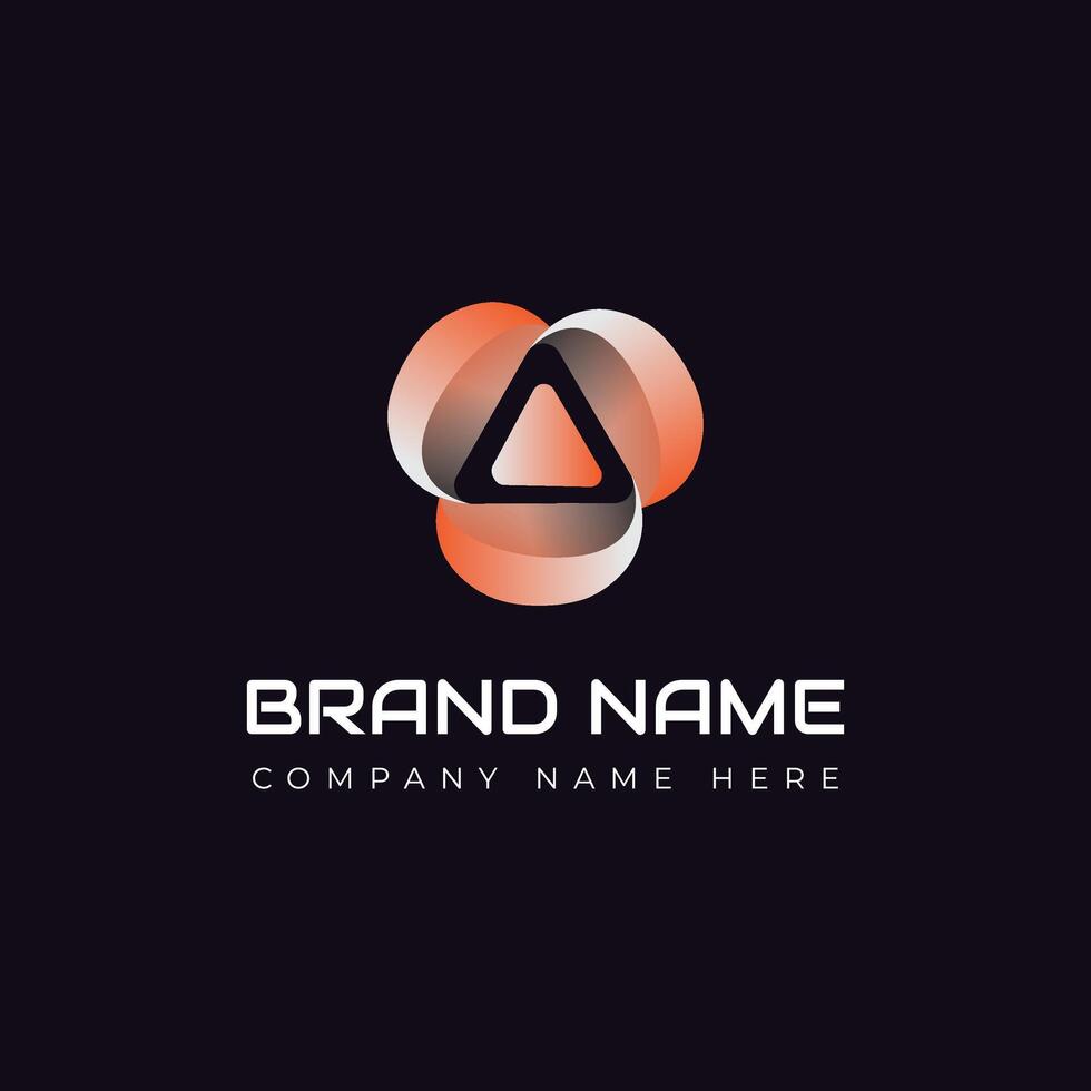 Abstract tringle gradient logo design vector