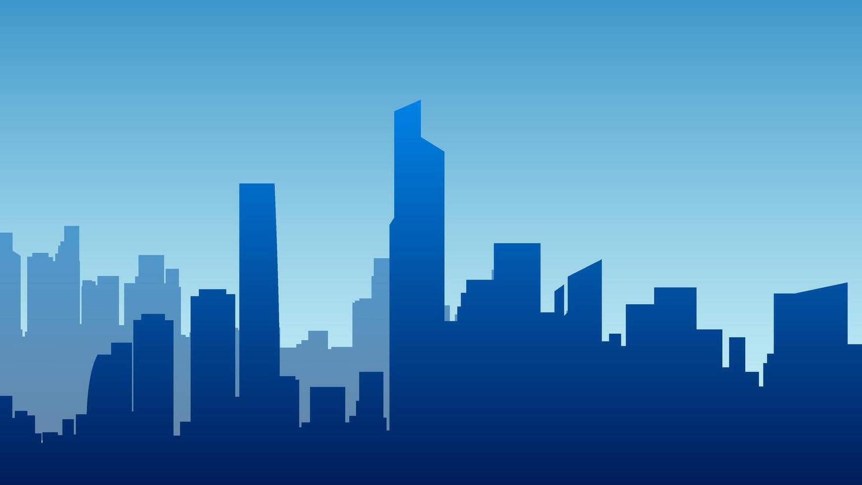 Silhoutte skyline cityscape background illustration vector