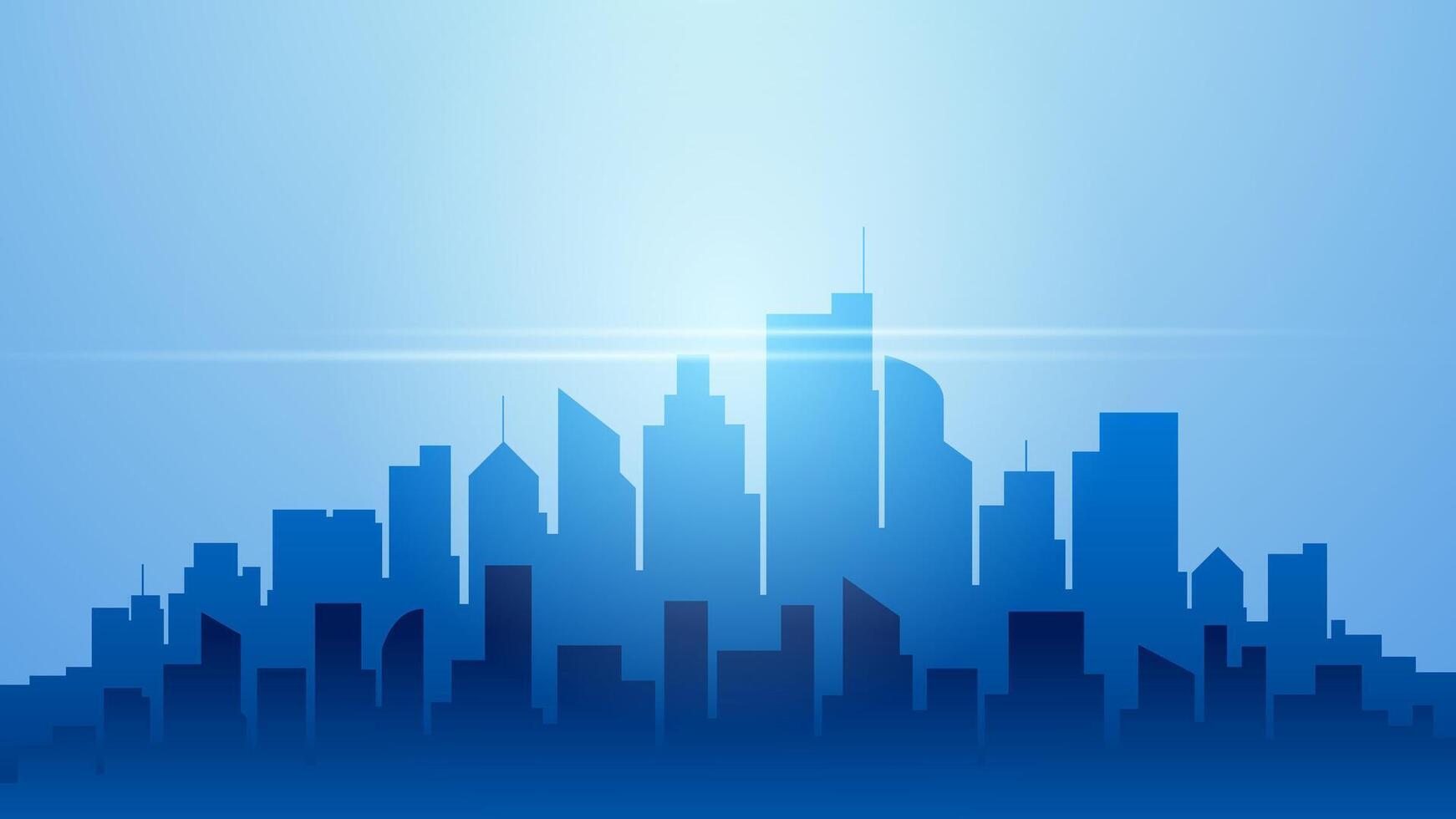 Background illustration of skyline cityscape vector