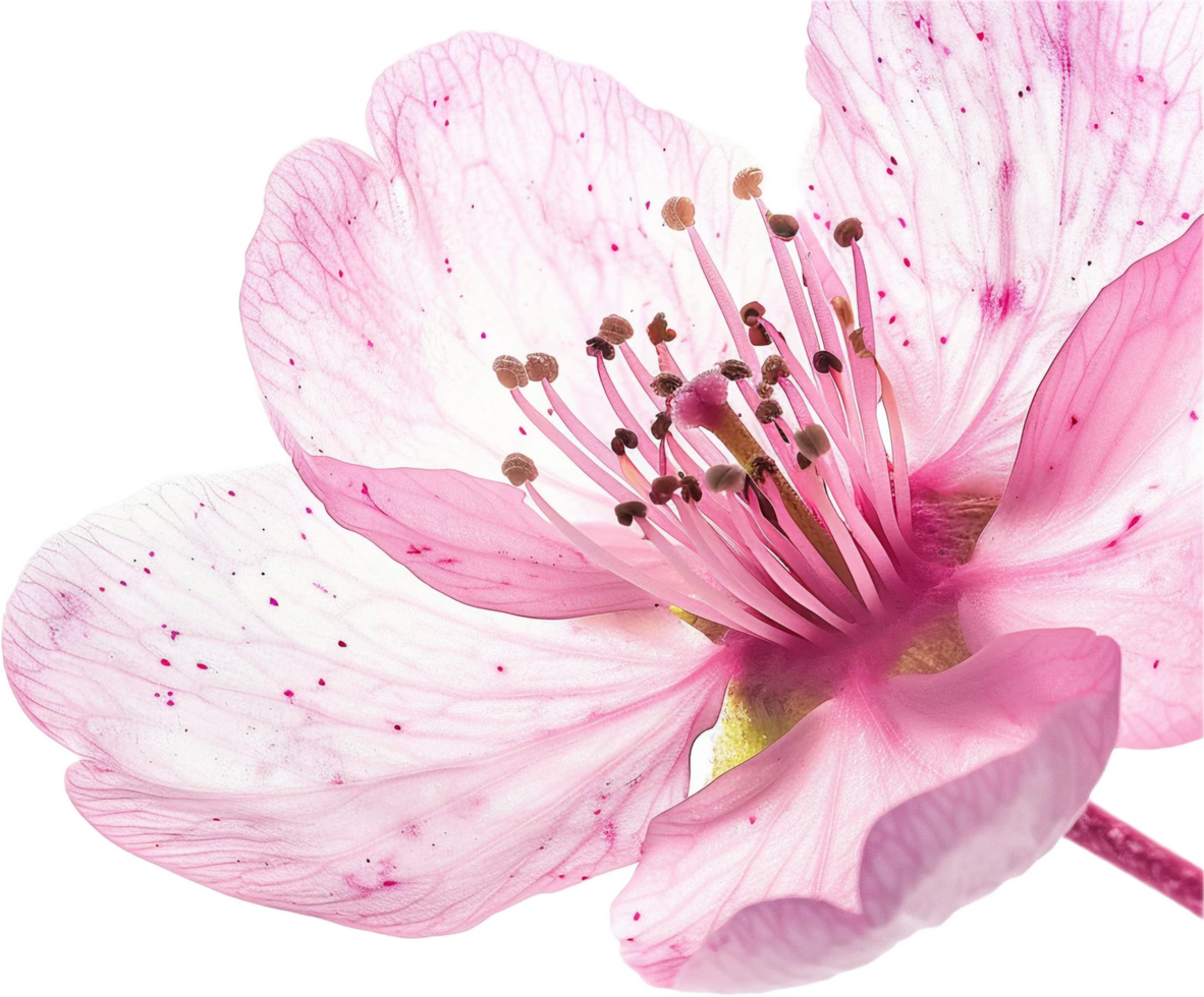 Beautiful Pink Blossom with Delicate Petals and Fine Details png