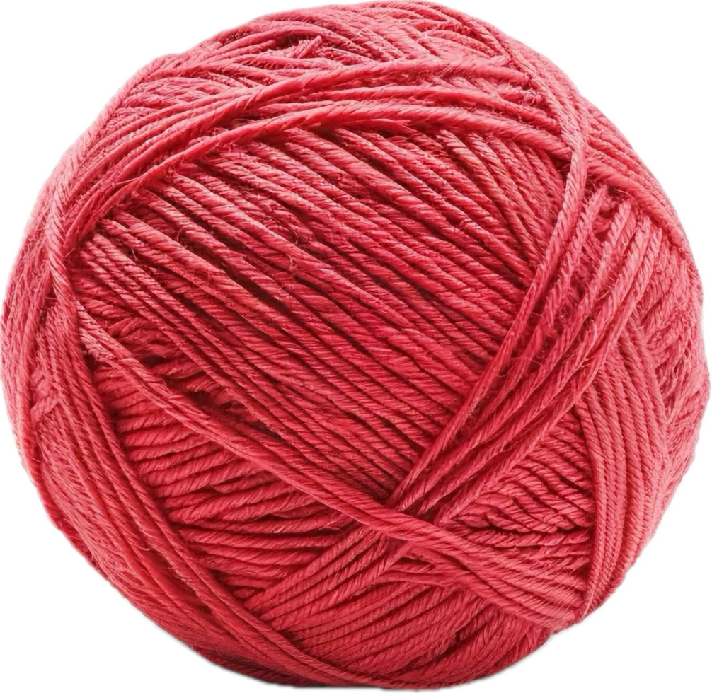 Vibrant Red Yarn Ball Perfect for Crafting and Knitting Projects png