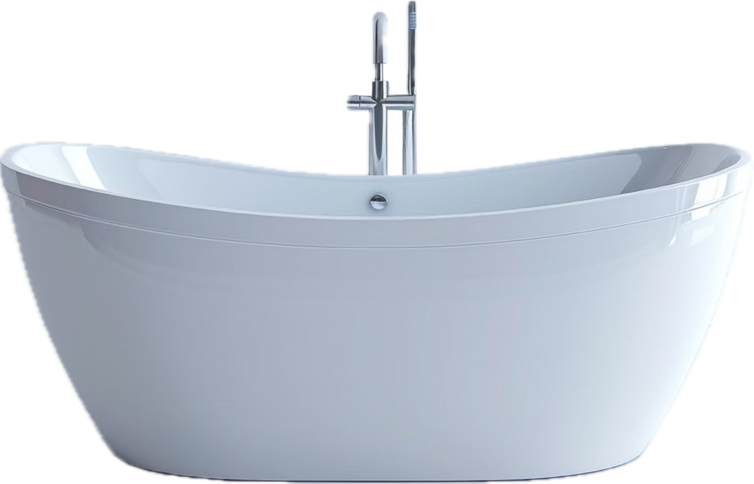 Elegant Modern Bathtub with Sleek Design and Polished Finish png