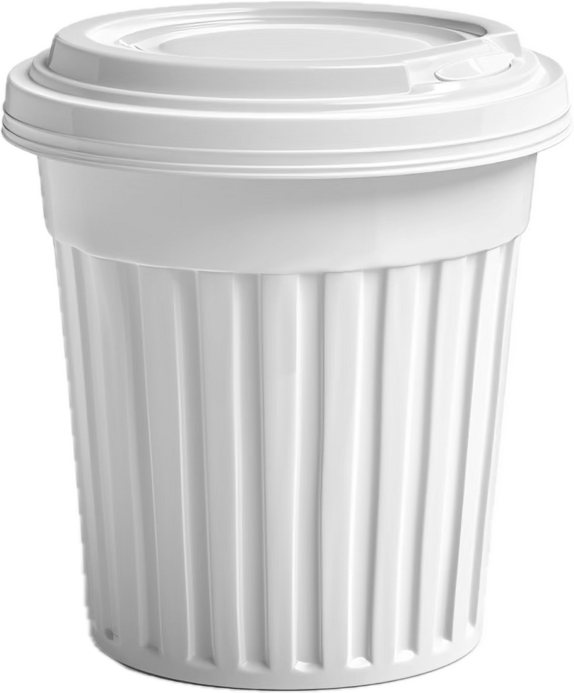 White Disposable Coffee Cup with Lid on a Soft Background png