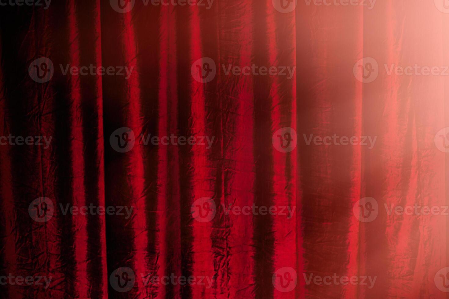 theatre curtain before entertainment presentation or performance. photo