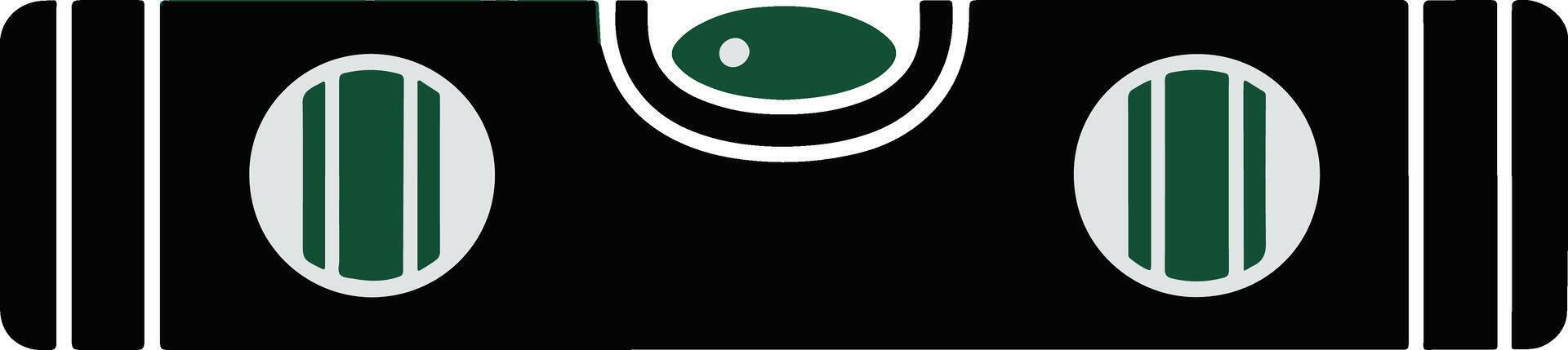 Black and green level tool icon illustration vector