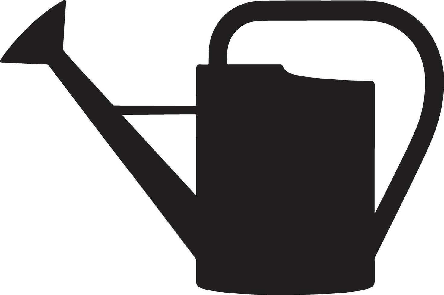 Black silhouette of a watering can vector