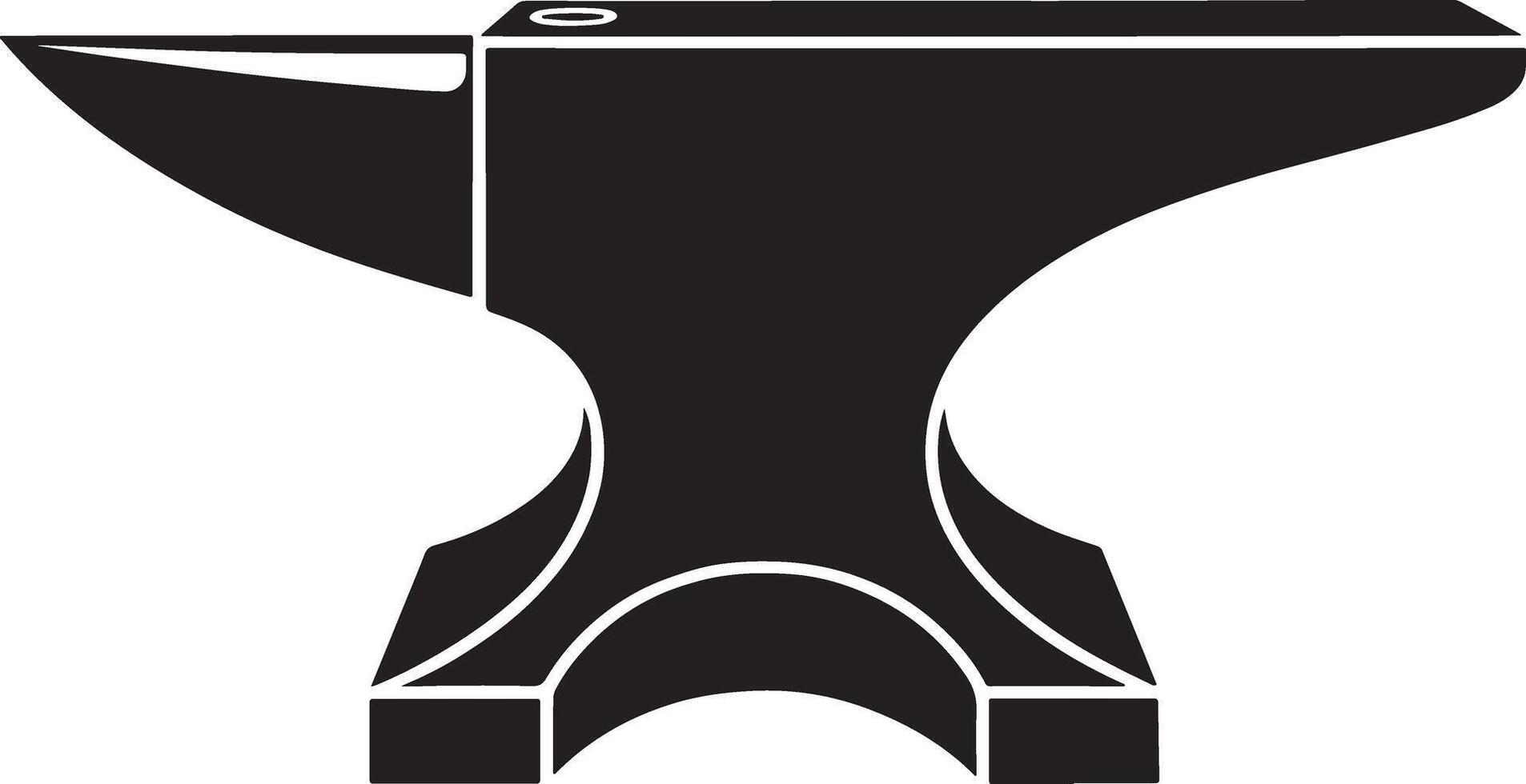 Blacksmith anvil icon black silhouette illustration vector