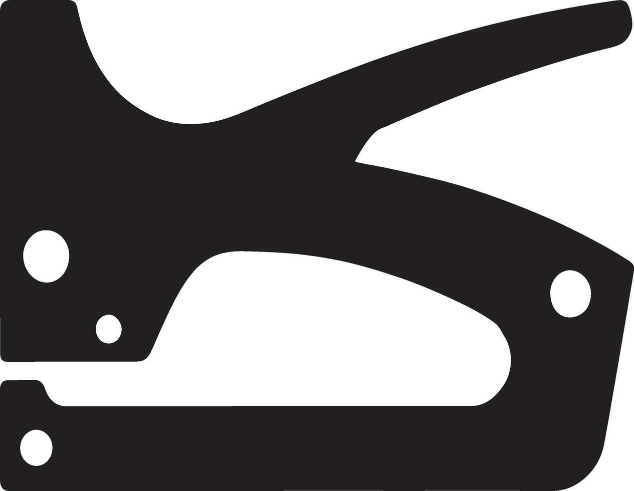 Black and white icon of a heavy duty stapler vector