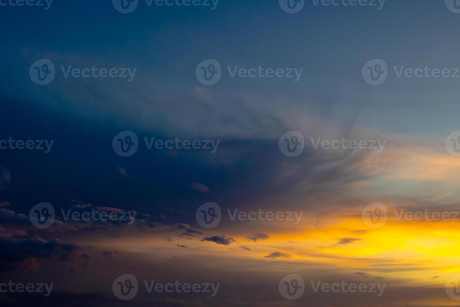 Hazy sky at sunset. Hazy sky with clouds at sunset background photo