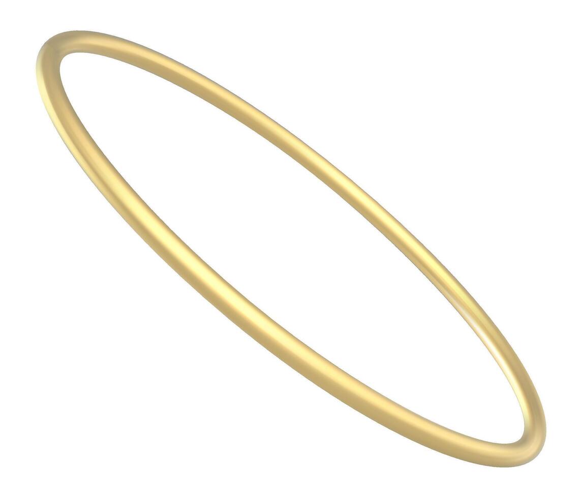Golden ring rotating gracefully on a pristine white background, symbolizing infinity, perfection, and eternity while embodying preciousness and elegance in its seamless design vector