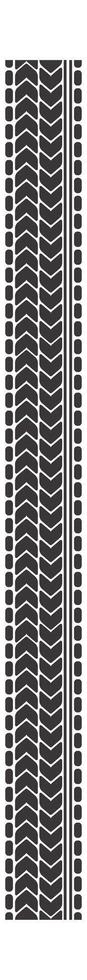 Close up view of a tire track forming a distinct vertical pattern against a clean white backdrop, emphasizing the repetitive nature of the tread design vector