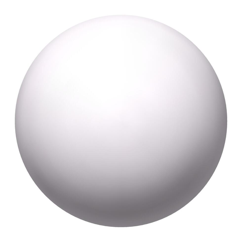 Perfect white sphere floating on a white background, representing global, futuristic concepts, ideal for technology, innovation, and abstract designs vector