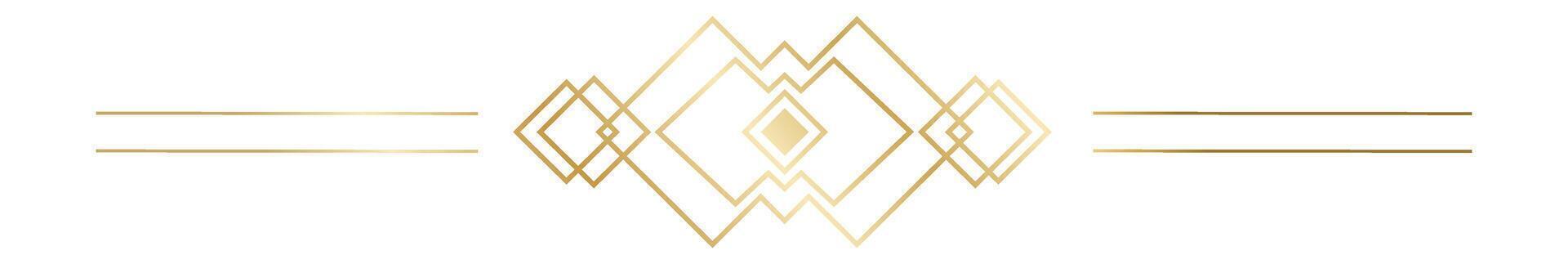 Golden geometric patterns forming an elegant art deco design with thin lines exude luxury and sophistication, making them perfect for premium and upscale projects vector