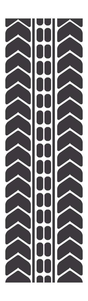 Tire track creating a seamless pattern forming a vertical stripe, ideal for backgrounds and textures related to automotive, racing, transportation, and vehicle themes vector