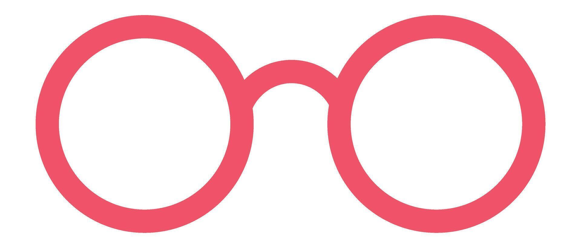 Pink round eyeglasses symbolize clear vision while serving as a stylish and fashionable accessory. Enhancing eyesight and personal expression. These trendy spectacles offer a modern touch to any look vector