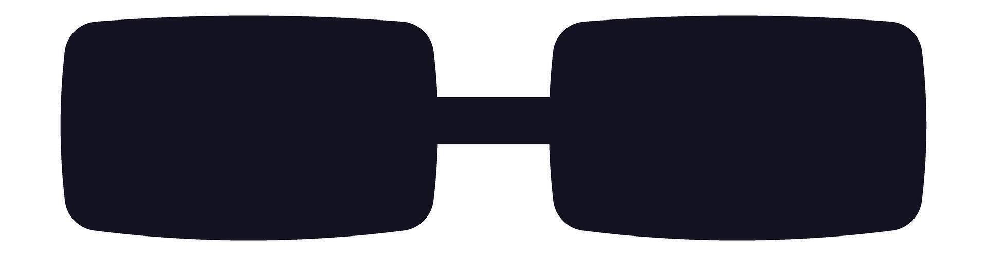 Black pixelated sunglasses represent a cool and mysterious style, perfect for conveying anonymity or a sense of intrigue in graphical design vector