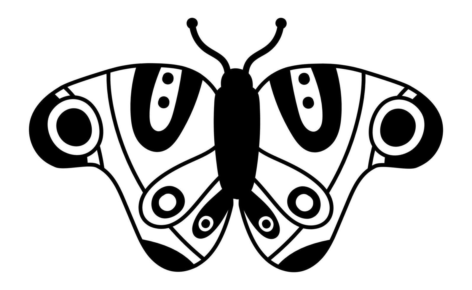 Butterfly with large wings and symmetrical patterns embodying nature's beauty, ideal for designs focused on wildlife, insects, and conservation themes vector