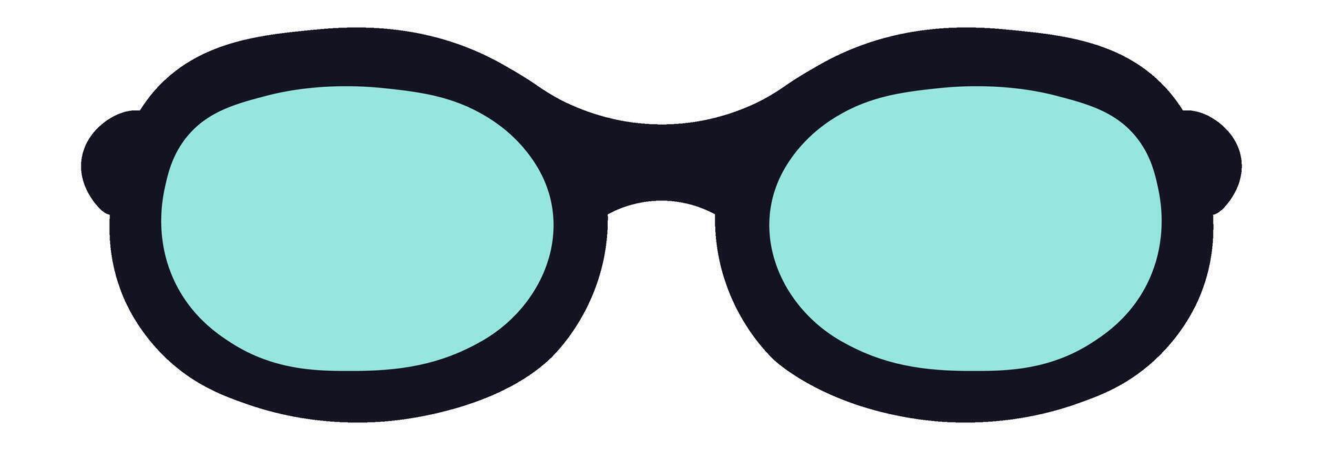Round eyeglasses with light blue lenses and a sleek black frame offer a stylish and functional way to enhance vision, combining fashion and practicality vector