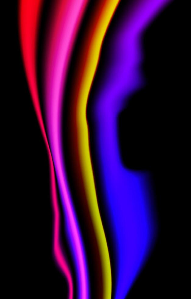 Abstract colorful neon light pattern on black background. Suitable for use as design background or graphic element. vector