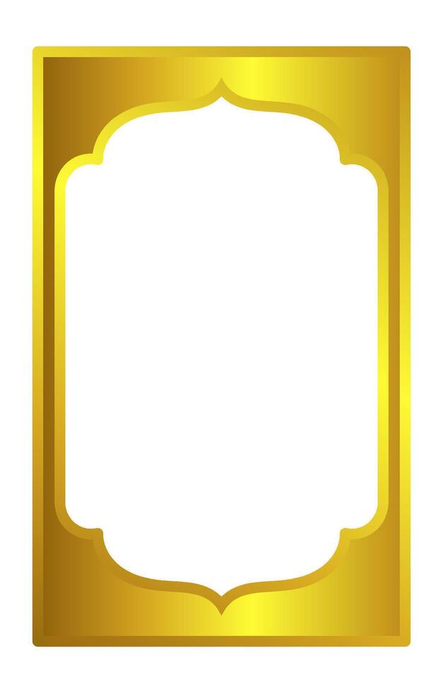 Golden Gradient Frame, Indian Abstract Frame, Vintage Text Box, Card Decoration vector