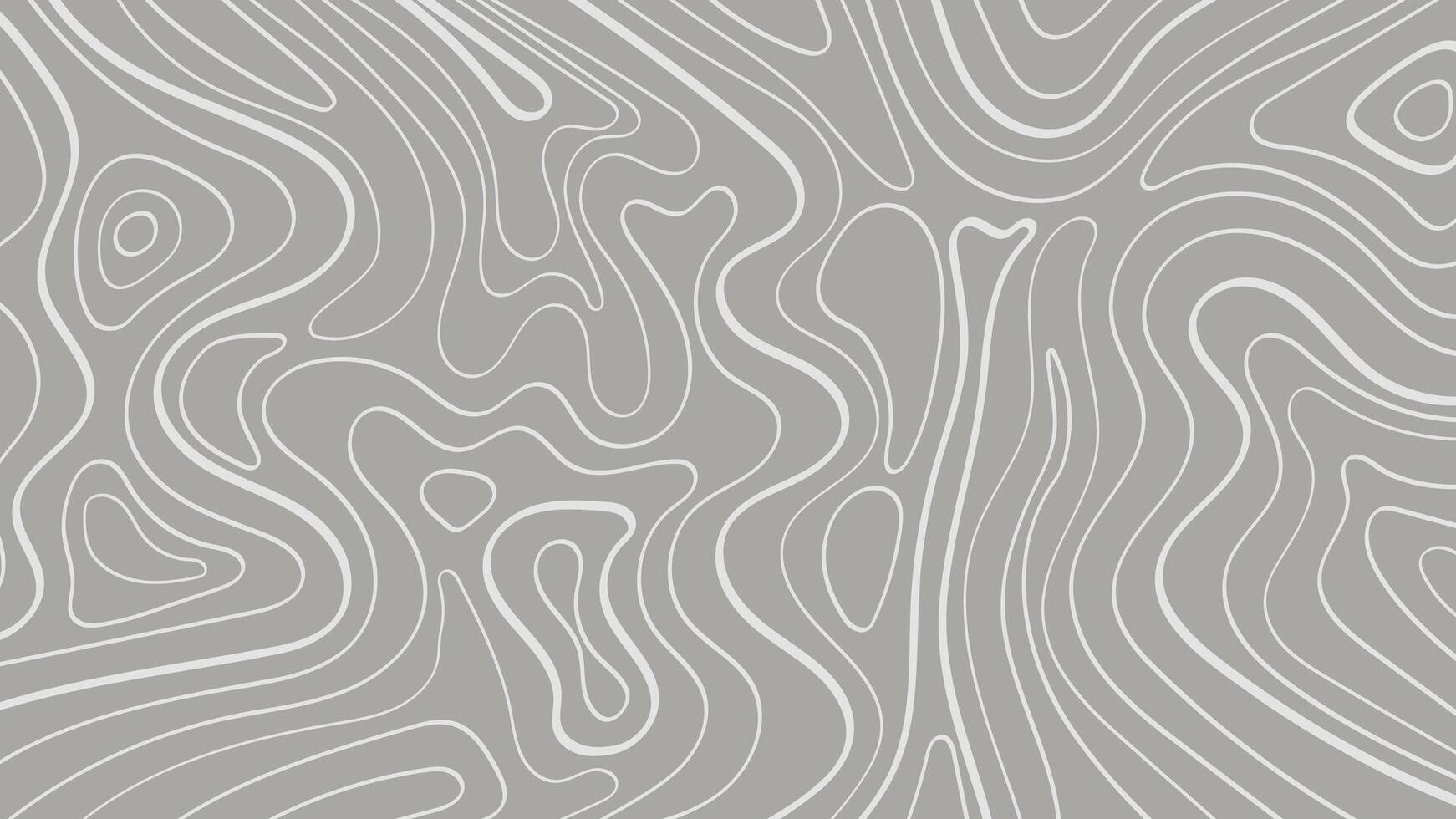 White Topographic Contour Lines on Soft Gray Background vector