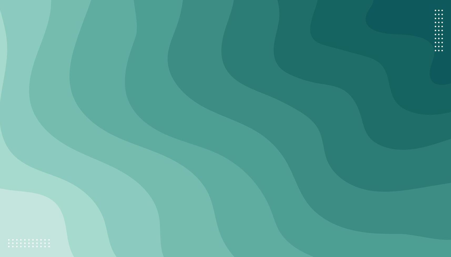 Modern nature green waves banner background illustration vector
